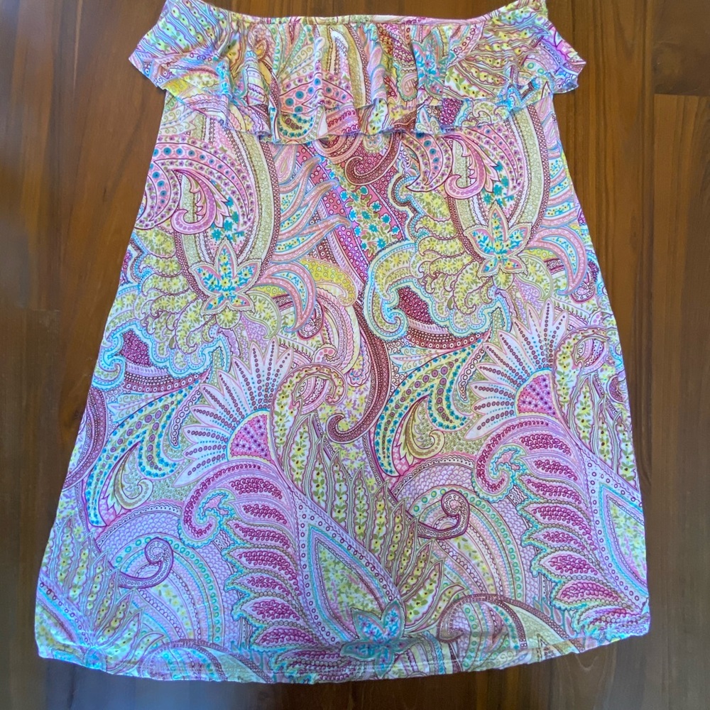 Victoria’s Secret Paisley Strapless Dress Size Med